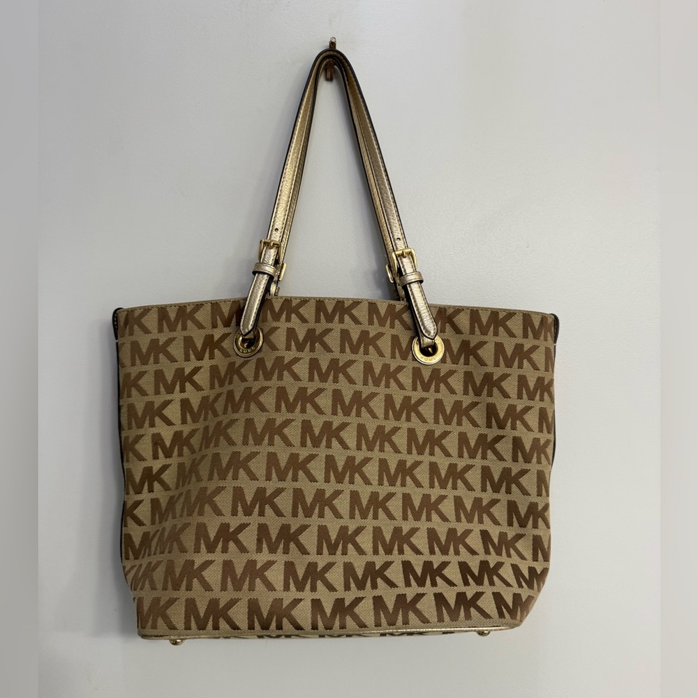 Michael Michael Kors Jet Set BG/EB/MOCHA EW Signature Tote Bag EUC - Picture 2 of 6